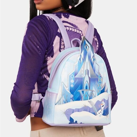 Loungefly Disney Frozen Queen Elsa Castle Mini Backpack NWT - Picture 9 of 16
